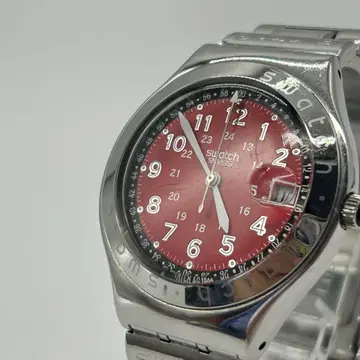 [ 레어 ] 스와치 아이러니 데이트 빨간색 다이얼 swatch IRONY