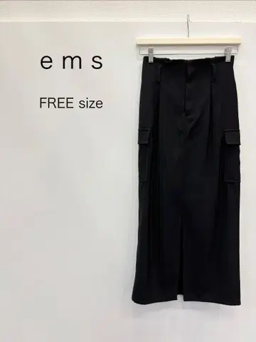 e m s 카고 타이트 스커트 블랙 롱 기장 FREE