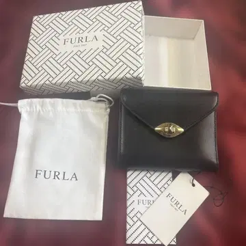 가격 인하 FURLA 접이식 지갑 블랙 상자 수납 가방 포함