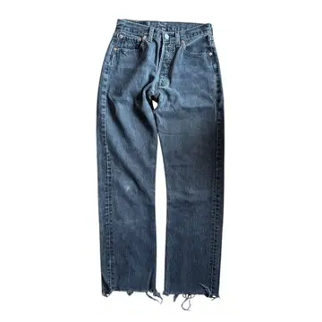 90s USA제 Levi's 501 블랙 데님 W29 컷오프