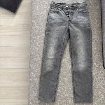 Levi's 501 그레이 스트레이트 데님 W24 L30