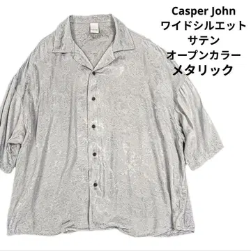 Casper John 와이드 실루엣 새틴 오픈 카라