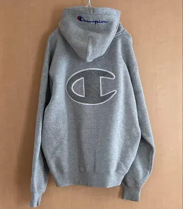xgirl x Champion 콜라보 후드티 속기모 그레이