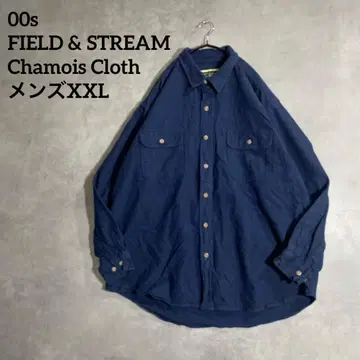 00s FIELD & STREAM 샤모아 크로스 셔츠 네이비 두꺼운 원단 XXL