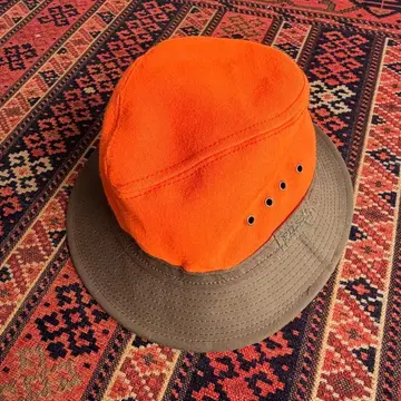 90's FILSON 투톤 햇 올리브 그린 x 오렌지 M USA 제조