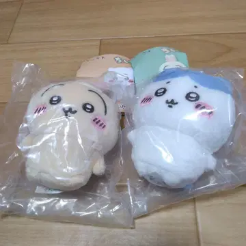 치이카와 (먼작귀) 앉은 봉제 인형 가챠 하치와레 토끼