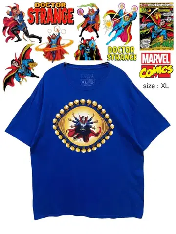 DOCTOR STRANGE T셔츠 XL 파랑 USA 구제 의류