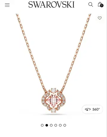 SWAROVSKI 목걸이 로즈 골드 컬러 una