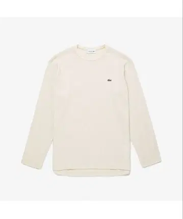 LACOSTE 라코스테 와플 크루넥 롱 T 셔츠 화이트 L