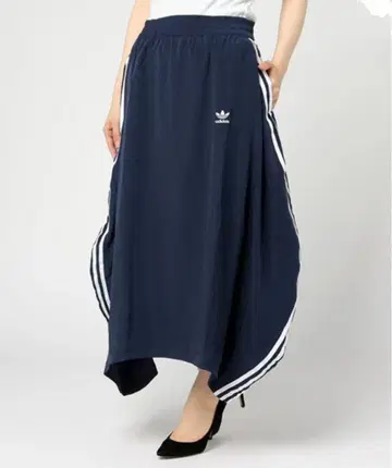 adidas 롱 스커트 네이비 3스트라이프