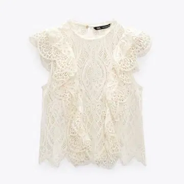 ZARA 전체 레이스 블라우스