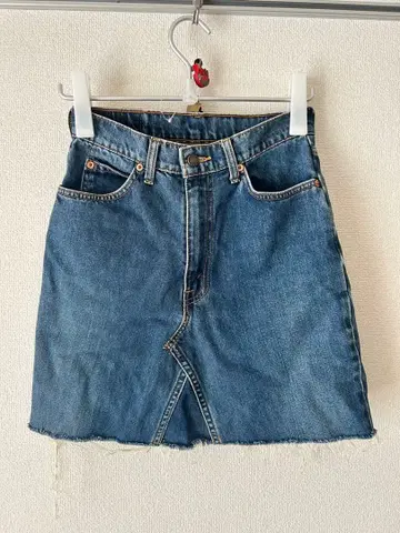 Levi's 리바이스 데님 미니 스커트 오렌지 탭 W50