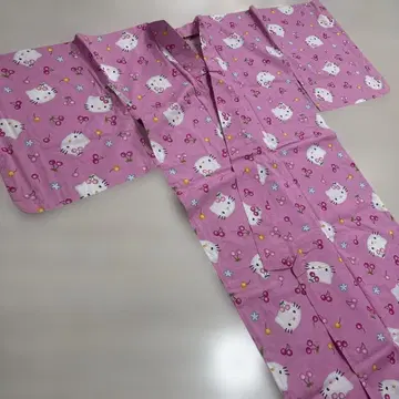 레어 Hello Kitty 성인 유카타 핑크 키티&체리 패턴