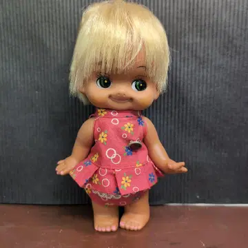 로라짱 일본제 빈티지 금발 인형 꽃무늬 드레스 데드스탁