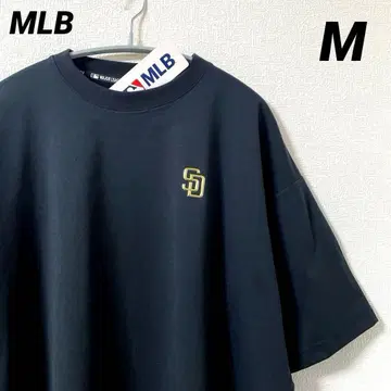 MLB 파드레스 티셔츠 트레이닝 의류 골드 로고 메탈릭 블랙 M
