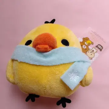 리락쿠마 키이로이토리 따뜻한 페이스 마스코트 봉제 인형
