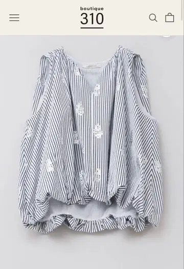 Quintessence boutique310 스트라이프 벌룬 탑