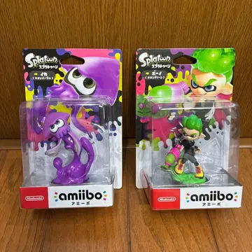 [ 미개봉 새상품 ] amiibo 스프라툰 오징어 퍼플 보이 네온 그린