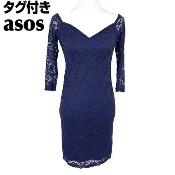 [ 택 포함 미사용 ] asos 긴팔 드레스 원피스 EU38 플라워 레이스