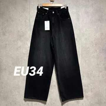 ZARA 배기핏 데님 팬츠 34 새상품 카본 와이드