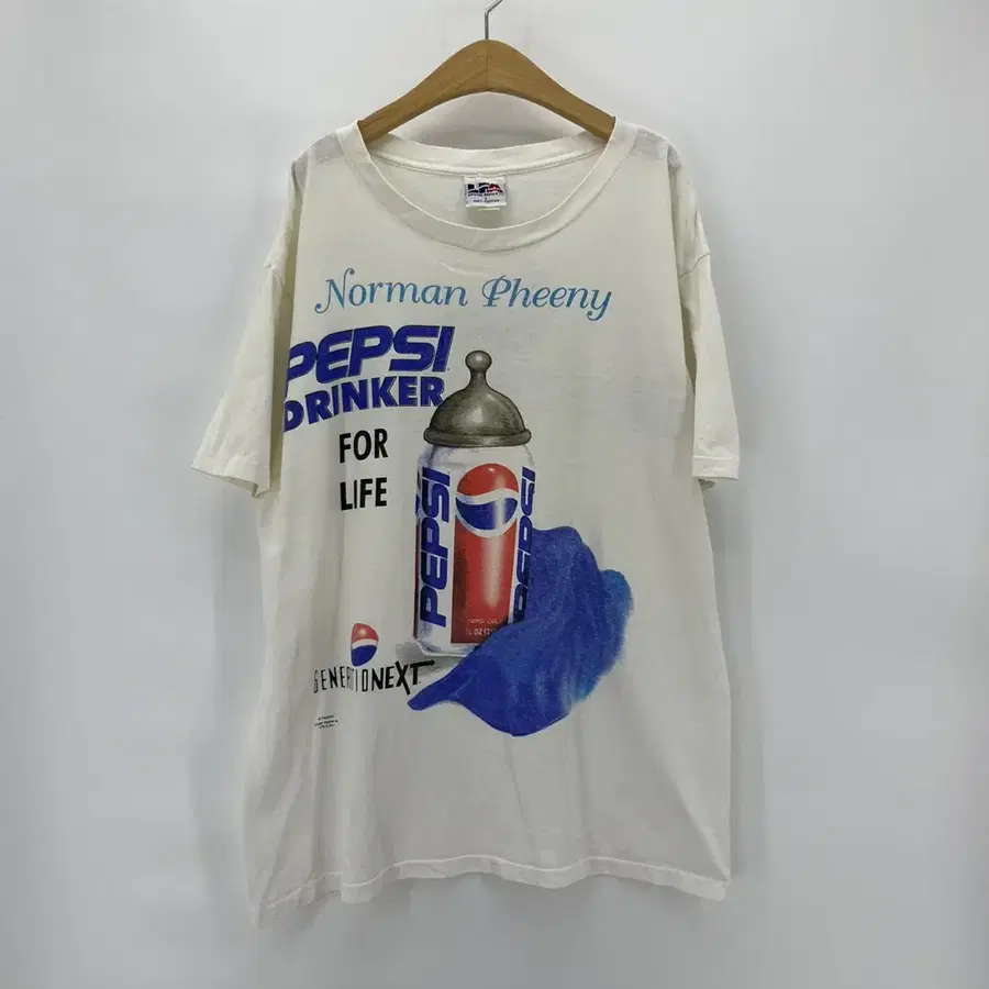 [Littlefield, Adams] 90's USA 펩시 싱글스티치 티셔츠