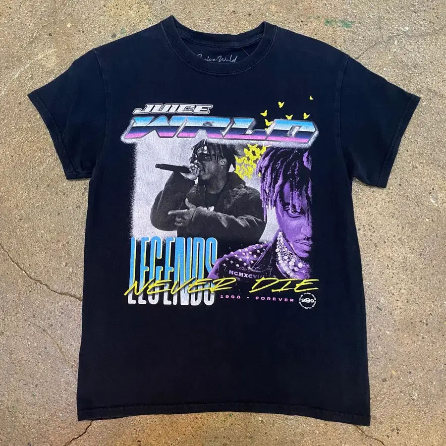 미국 빈티지 Juice wrld 그래픽 반팔티