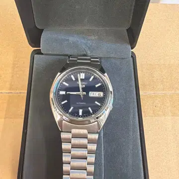 SEIKO 5 자동 시계 남성용 손목시계 네이비 다이얼