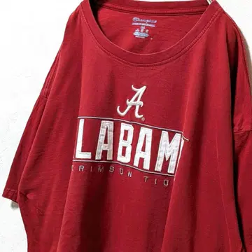 챔피온 앨라배마 CRIMSONTIDE 자수 T셔츠 2XL 크림슨 구제 의류
