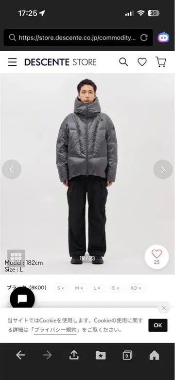 여름 한정 가격! DESCENTE 다운 자켓 블랙