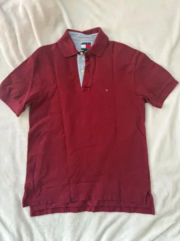 TOMMY HILFIGER 피케 셔츠 반팔 보르도 XS