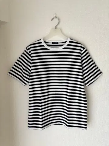 BEAMS F 보더 T셔츠 ( BLACK x WHITE )
