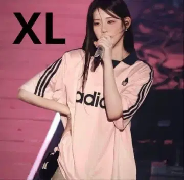 XL 아디다스 고리 탑 셔츠 핑크 사라하 착용 로라 착용