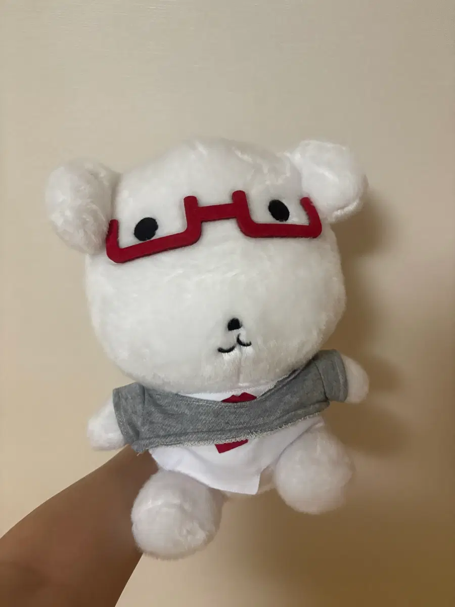 하양이 (가나디?) 인형 30cm 안경