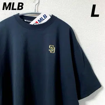 MLB 파드레스 T셔츠 트레이닝 의류 골드 로고 메탈릭 L 블랙