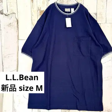 새상품 엘엘빈 세탁기 사용 가능 카노코 T셔츠 오버 사이즈 네이비 화이트 L