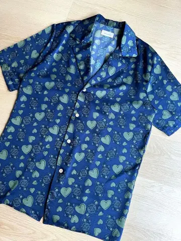 [새상품급] BED J.W FORD shirt 오픈 카라 블루 계열 반팔 셔츠