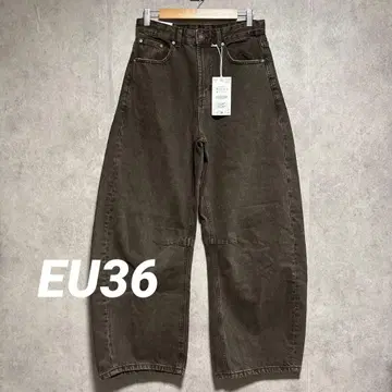 ZARA 데미지 가공 배럴 핏 팬츠 EU36