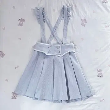 Secret Honey 서스펜더 스커트 하트 버튼