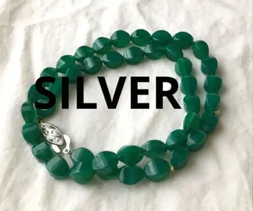 빈티지 그린 마노 실버 목걸이 SILVER 마노