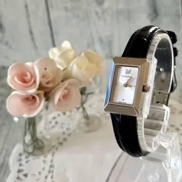 [레어] Swarovski 스와로브스키 시계 스퀘어 여성용 실버