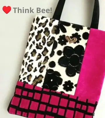 [ 미사용 ] Think Bee! 싱크비 패치워크 토트백 B5 가능