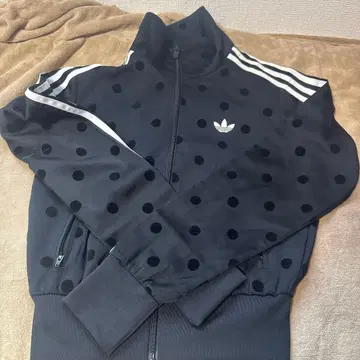 adidas 도트 무늬 트랙 자켓 블랙 XS