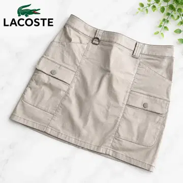 라코스테 LACOSTE 카고 미니 스커트 42 베이지 골프웨어