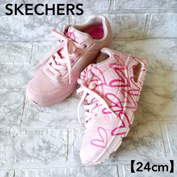 [ 새상품급 ] 스케쳐스 하트 스니커즈 핑크 24cm
