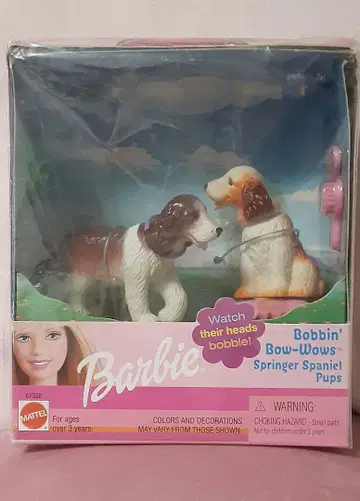 Barbie Bobbin' Bow-Wows 스프링거 스패니얼 흔들 인형