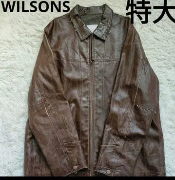WILSONS 가죽 자켓 브라운