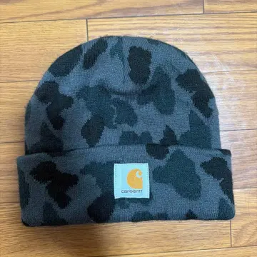 Carhartt 니트 모자 비니 카모플라주 패턴