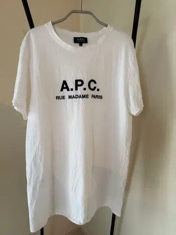 A.P.C. 로고 티셔츠 화이트 XL