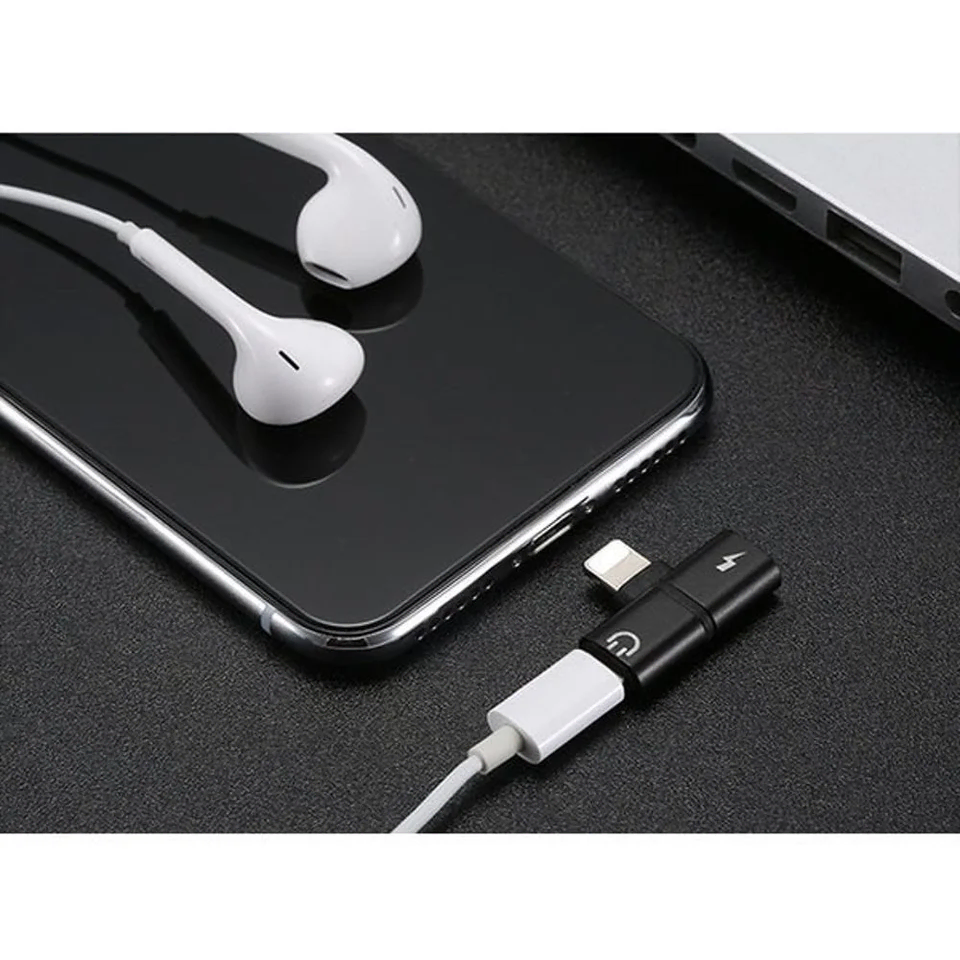 새 검정색 차량용 8핀 T 듀얼 젠더 충전기 동시 고속 충전 미니 IOS
