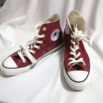 새상품급 CONVERSE 올스타 하이컷 24cm 보르도 캔버스